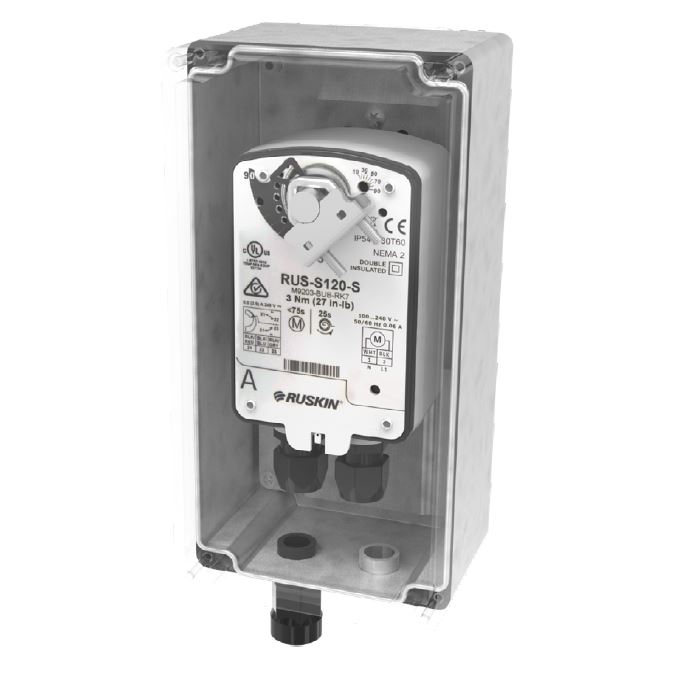 RUSN4X-SM : NEMA 4X Damper Actuator Weather Shield - Fits the 